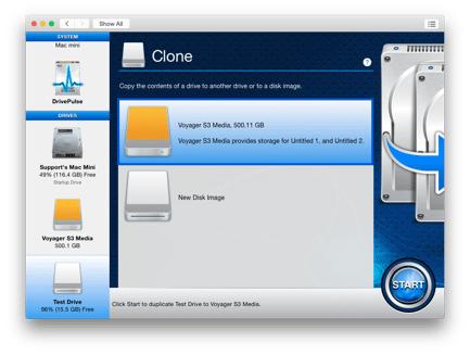 Click on the drive that you wish to clone to.